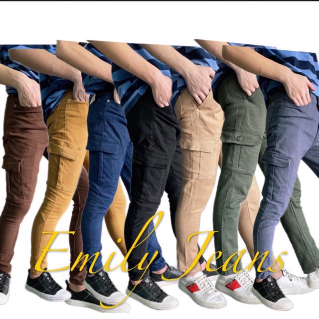 Cargo pants 6 pocket Men's Skinny Pants Strechable High quality 5266 ...