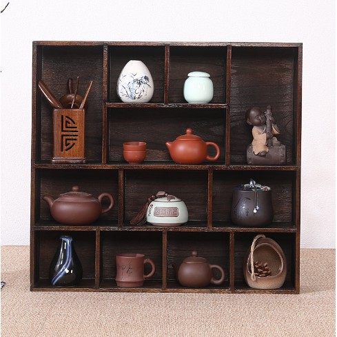 Tea Cup Holder Home Tea Storage Cabinet Teapot Holder Solid Wood Bao Cabinet Shopee Philippines