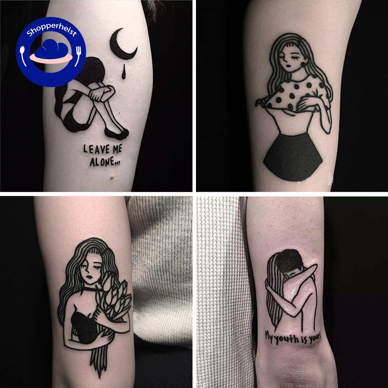 Waterproof Tattoo Stickers Men And Women Couples Tattoo Stickers Personality Small Fresh Tattoo Sp Shopee Philippines