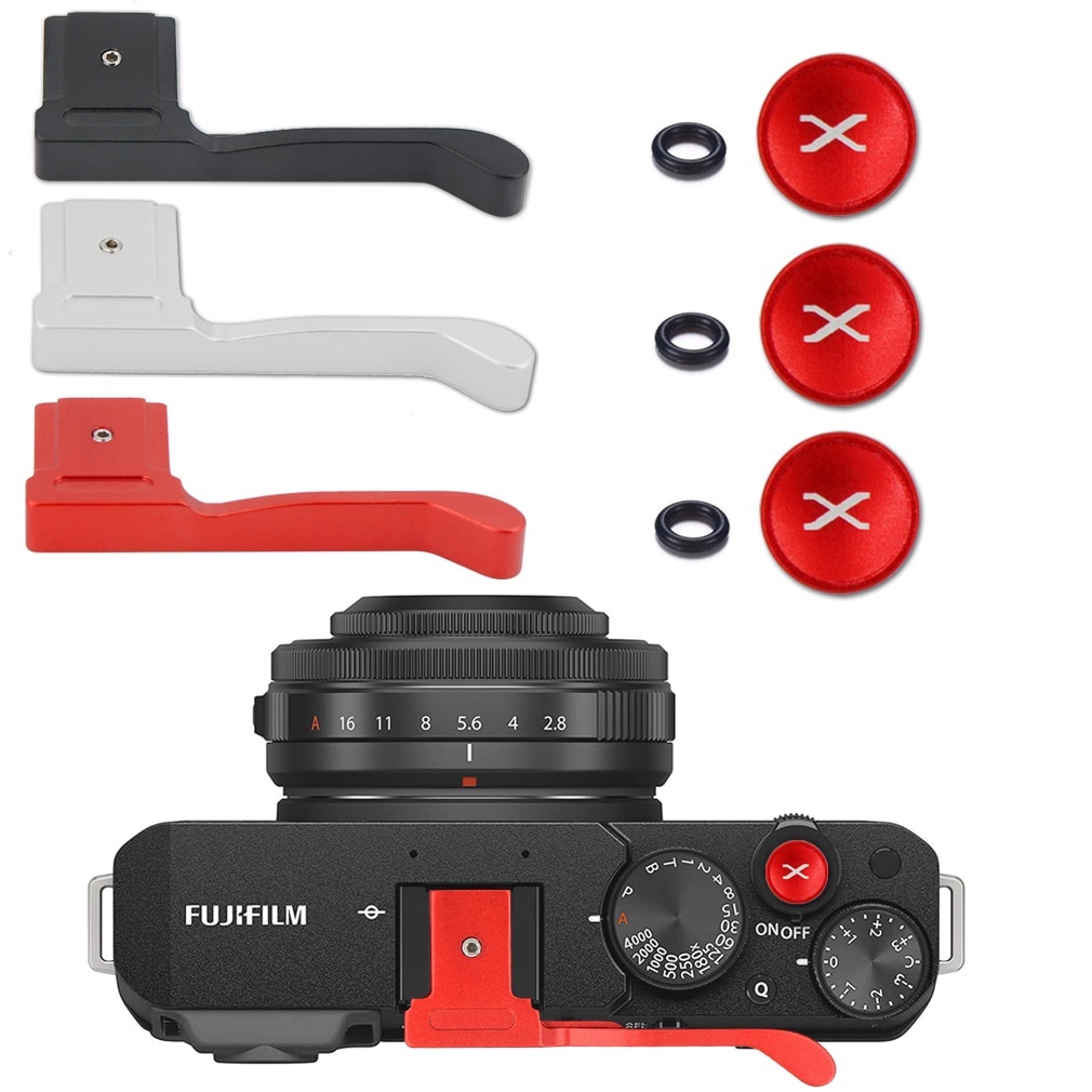 Fujifilm X100V Metal Thumbs Up Grip Hand Grip + Shutter Release Button