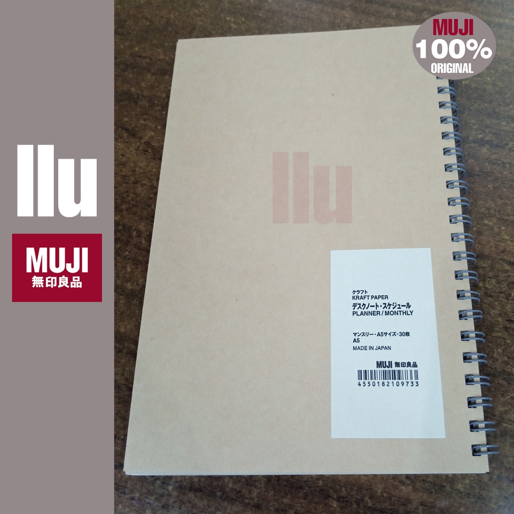 091-llu-muji-kraft-paper-planner-monthy-a5-shopee-philippines