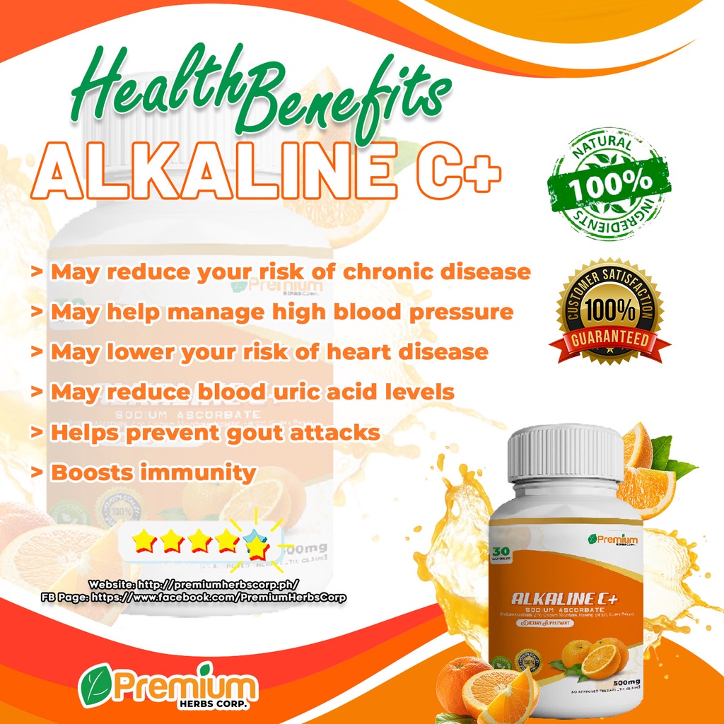 Alkaline Vitamin C+ (30 Capsules) Sodium Calcium Ascorbate