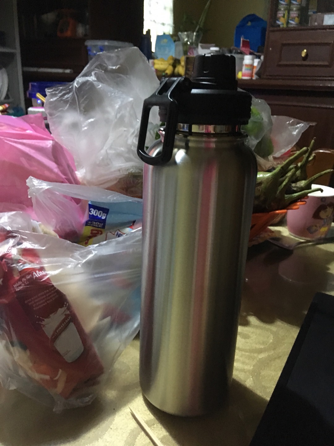 small aqua flask