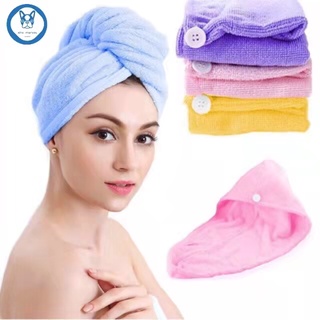 Km Super Absorbent Anti-frizz Microfiber Hair Drying Bath Towel Cap Spa Wrap Quick COD
