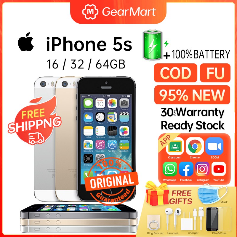 Gearmart Apple Iphone 5s 100 Original Used 16gb 32gb 64gb Like New Factory Unlock Fu New Accessories Real Pictures Cod Shopee Philippines