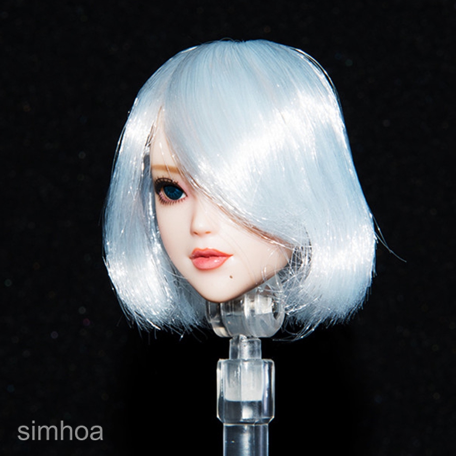 1/6 Scale Female Head Sculpt European Blond Hair For 12" Figure Doll Art Model