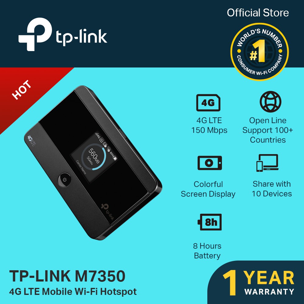 TPLINK M7350 4G LTE Advanced Mobile WiFi Pocket WiFi Open Line Travel WiFi TP LINK
