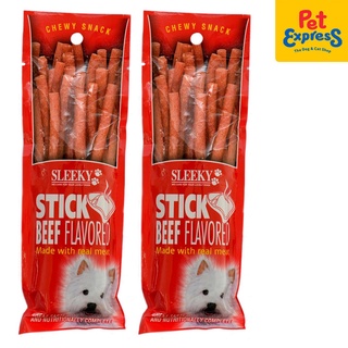 COD﹊Sleeky Chewy Snack Stick Beef Dog Treats 50g (2 packs)
