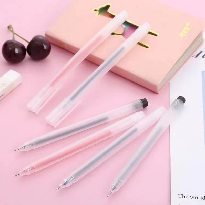 dmw 1pcs Transparent Frosted Gel pen 0.5mm bullet poiu fountain pen