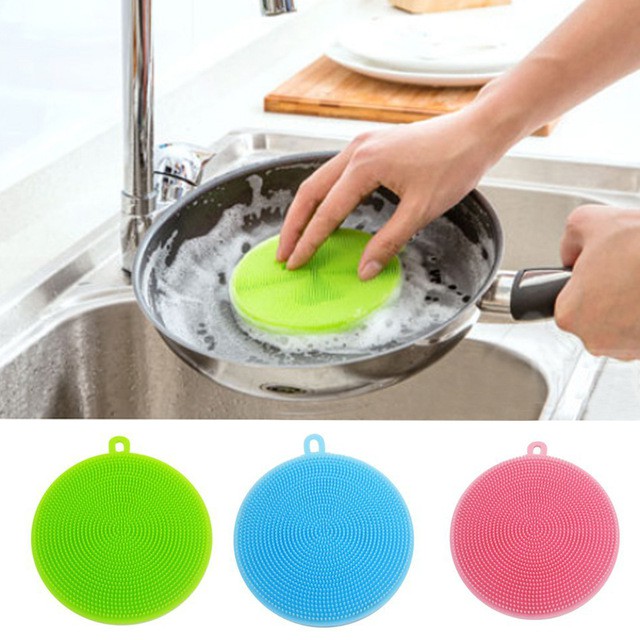 Practical Silicone Dish Washing Sponge Scrubber