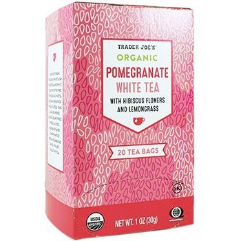 Trader Joe S Organic Pomegranate White Tea With Hibiscus Flowers Lemongrass 20 Bags Shopee Philippines