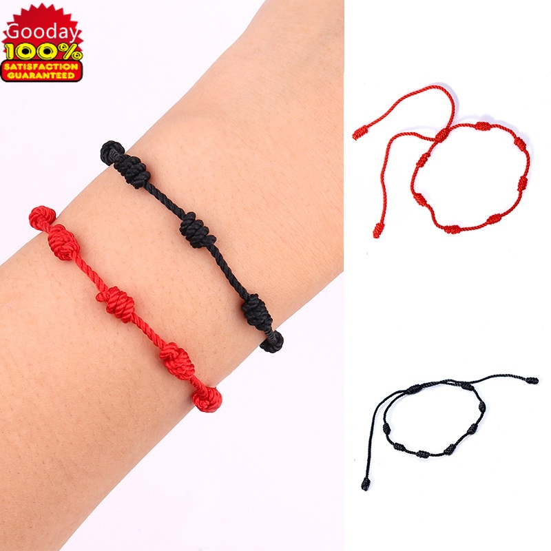 Non Fading Hand Knot Woven Seven Section Red Rope Bracelet GD Shopee