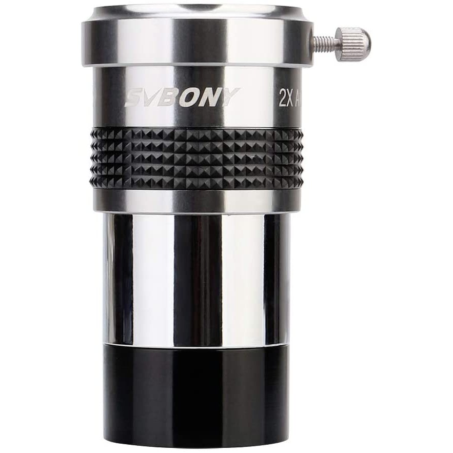 SVBONY SV137 Barlow Lens 1.25 Inch 2x / 3x Barlow Lens Metal Body Fully ...