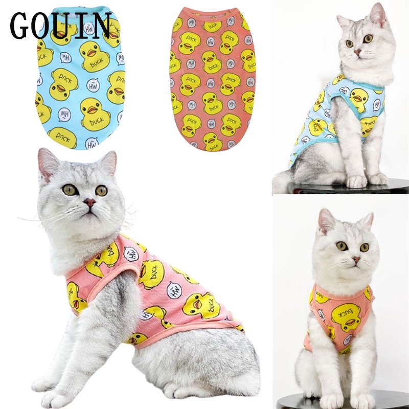 GOUIN Pet Clothes Yellow Duck Cartoon Breathable T-Shirt Dog Cat Vest  Clothing Summer Puppy Clothes | Shopee Philippines
