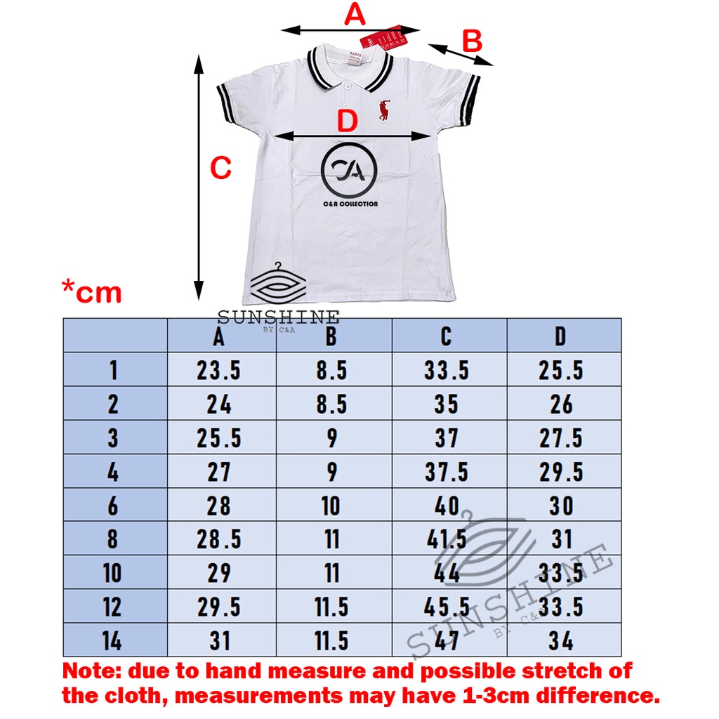 Sunshine- Kids Boys Plain WHITE Polo Shirt Branded Quality Lots of Sizes Better Than Mall but Cheap