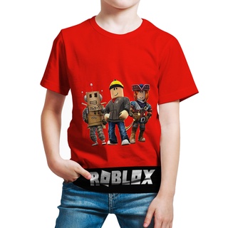 *3-13 Years Old *110-160* Roblox Boys T-shirt Kids Game 3D T-shirt Clothes Cartoon Unisex Boys Girls Short Sleeve Round Neck Summer Shirt #8