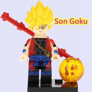 8PCSX Dragon Ball Z Super Saiyan Building Blocks Boys Gifts Goku Figure Fit Lego