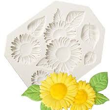 Love11shop Sunflower Cake Decorations Mold Silicone Fondant Mold