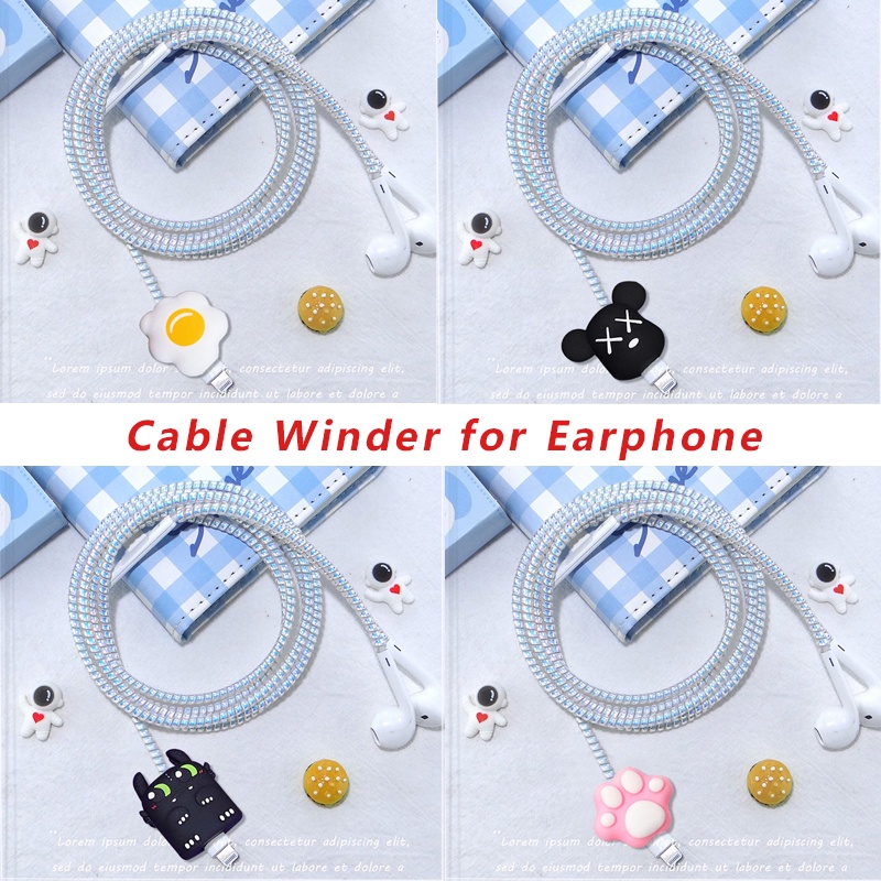 Spiral Earphone Cord Protector Earphone Cable Winder for ip Litning Port Shopee Philippines