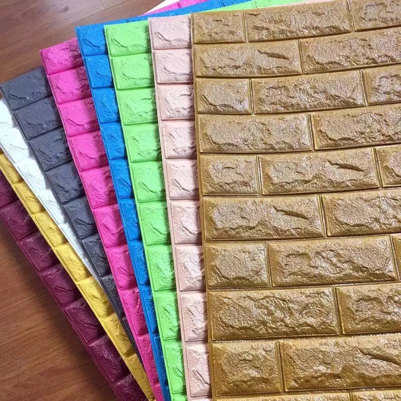  3D  PE FOAM  BRICKS  10 PIECES GRAY GOLD BLACK BLUE VIOLET 