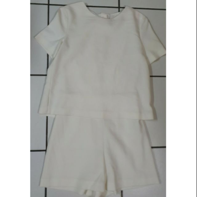 zara white playsuit