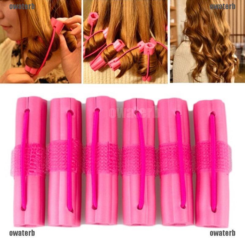 Ybpen 6pcs Magic Foam Sponge Hair Curling Iron Diy Wavy Hair
