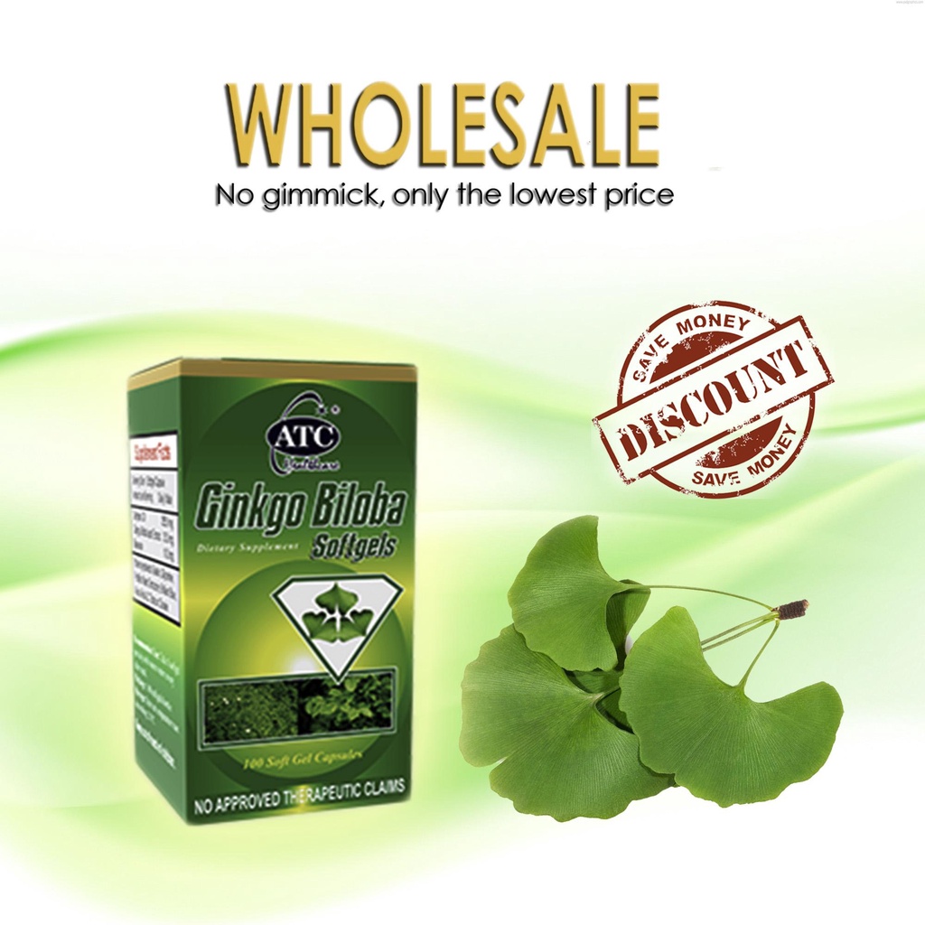 ATC Ginkgo Biloba 35/400mg dietary supplement in bottle of 100's