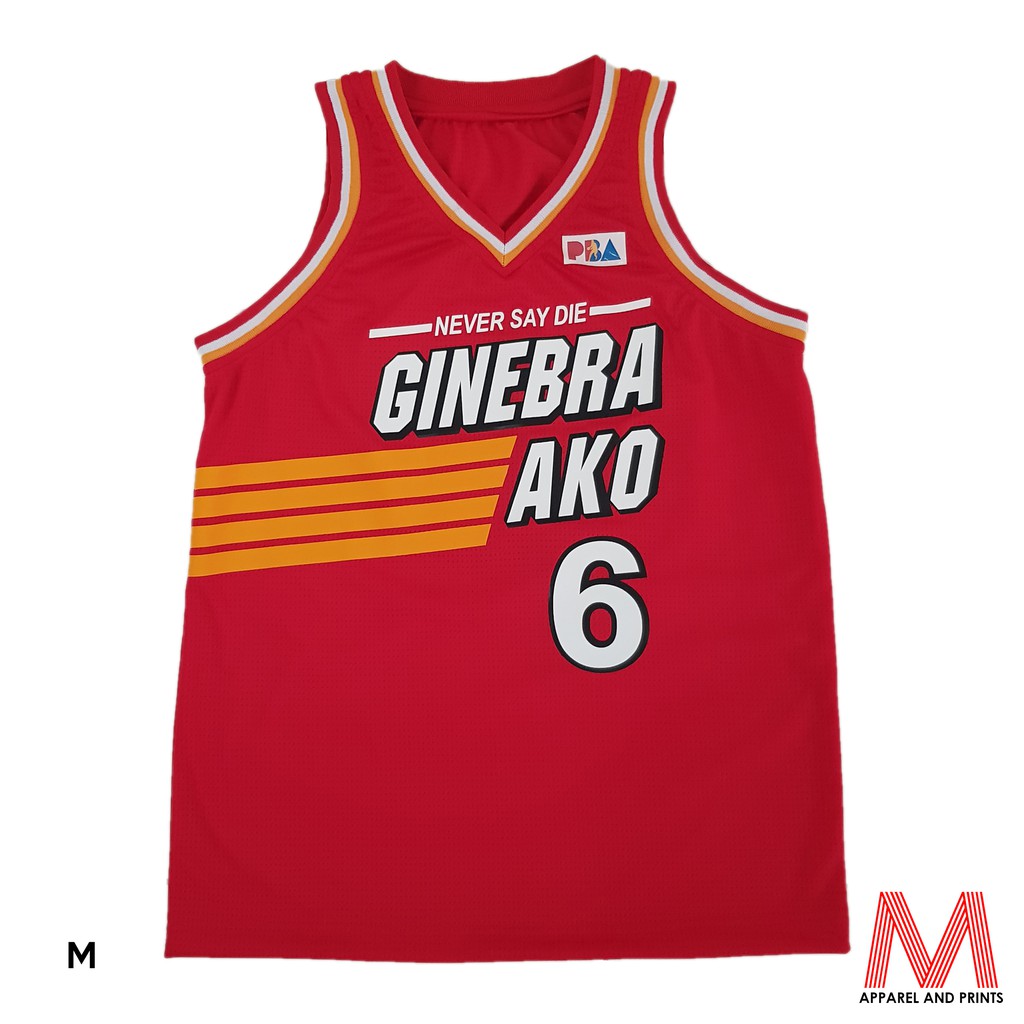 New 2019 Ginebra Ako 6 Scottie Thompson Pba Basketball Jersey Sando Shopee Philippines