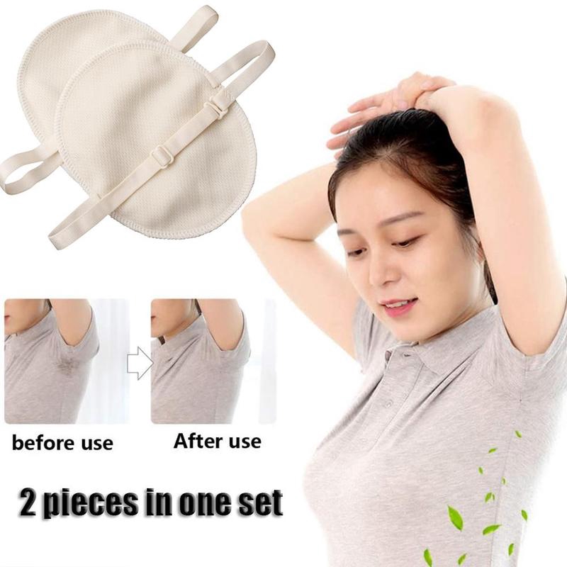 1Pair Washable Reusable Cloth Invisible Underarm Armpit Sweat Shield