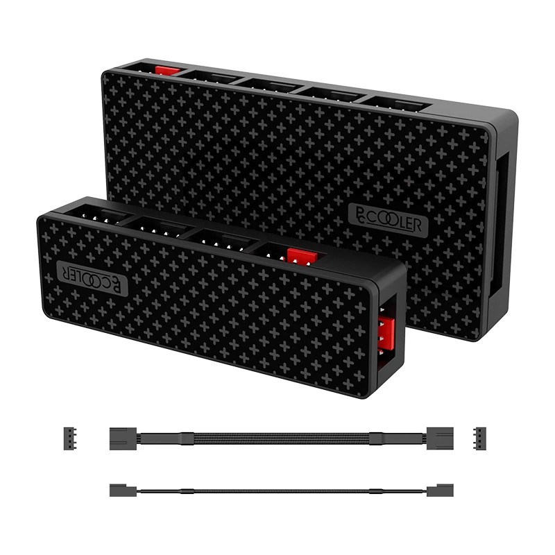 PCCOOLER computer case fan hub motherboard speed control PWM 4pin HUB