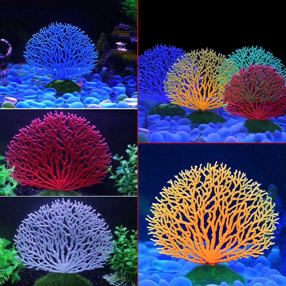 Artificial Coral Plants Ornament Underwater Fish Tank Shopee