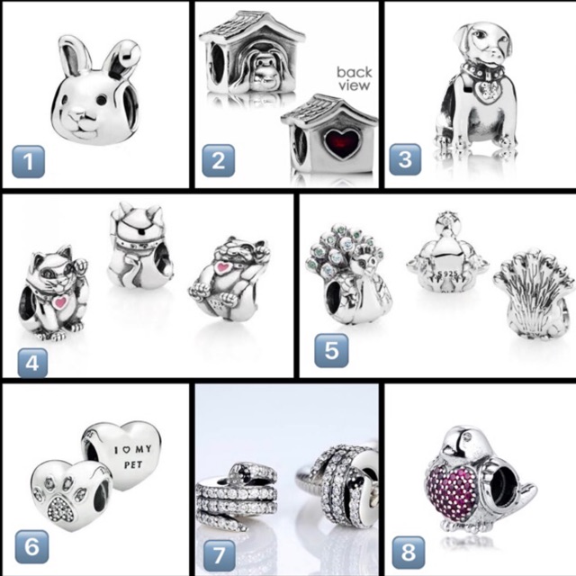 pandora animal charms