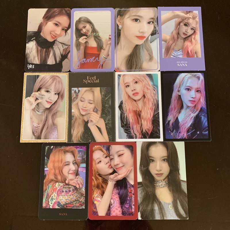 TWICE SANA OFFICIAL PHOTOCARDS (Yes or Yes, Fancy You, Feel Special ...