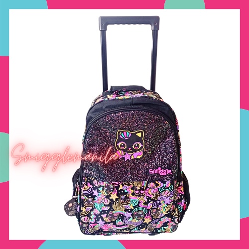 Smiggle Authentic Hey There Collection Trolley Backpack with Light Up