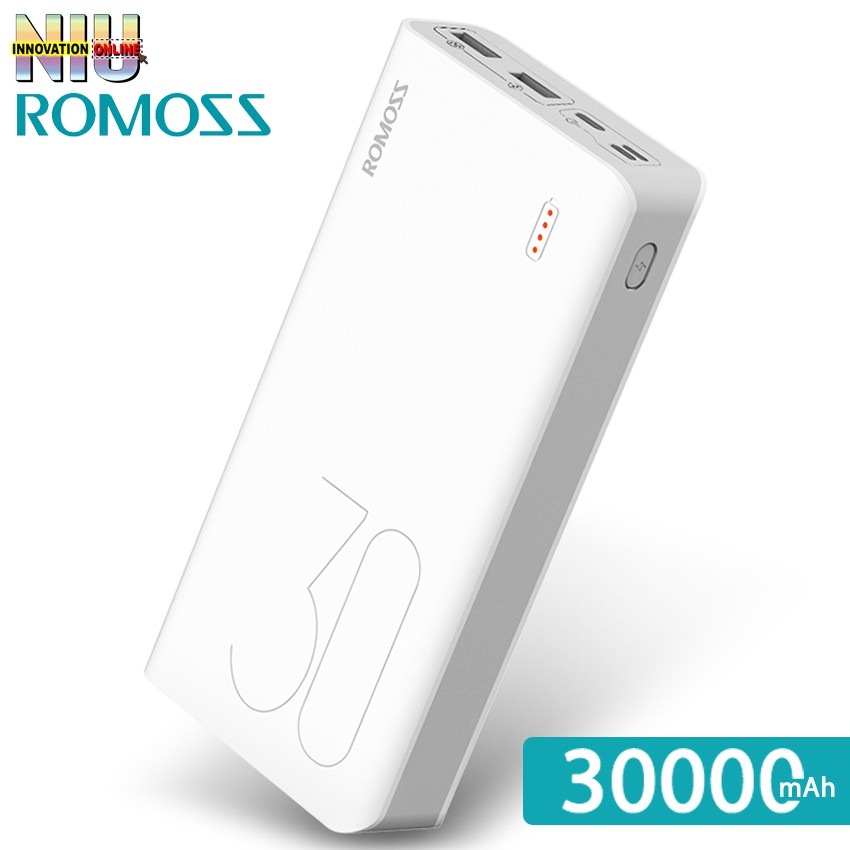 romoss sense 8 30000mah qc type c power bank white