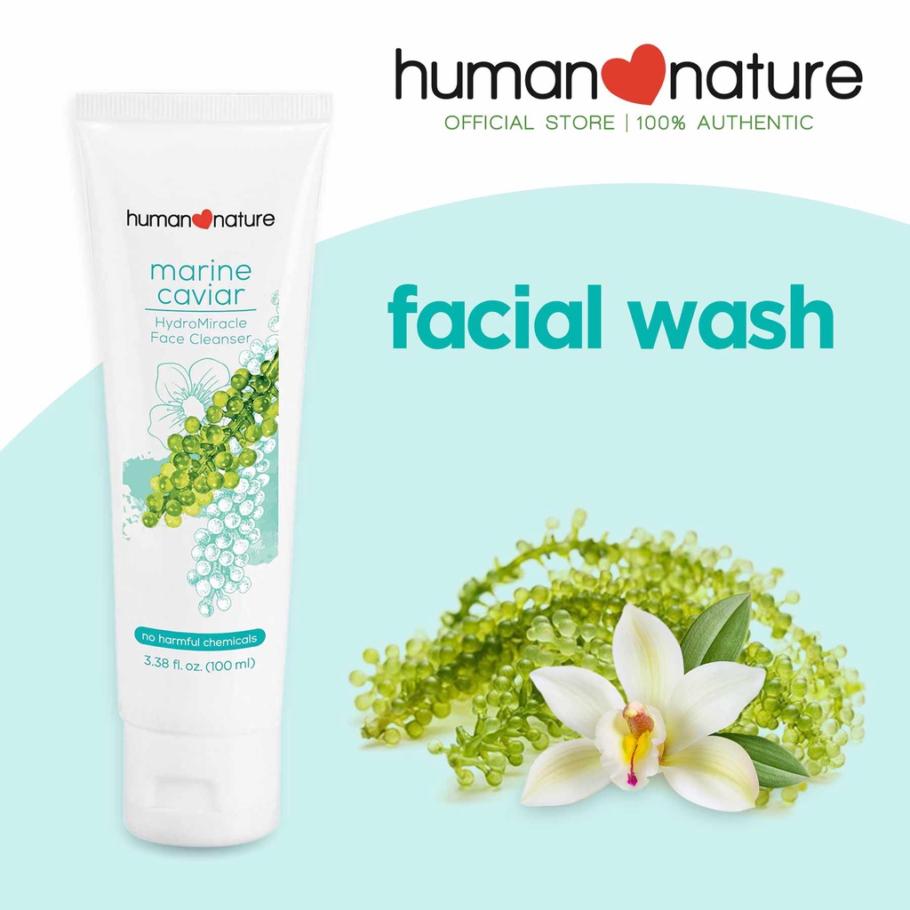 Human Nature Marine Caviar HydroMiracle Face Cleanser 100ml | Shopee ...