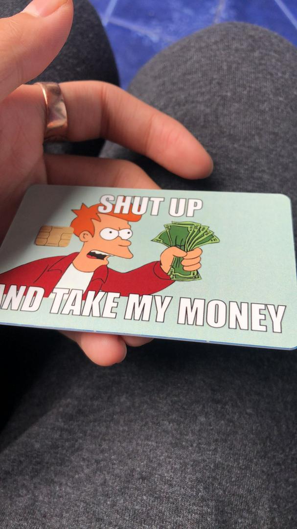 Shut Up And Take My Money Card Sticker Cover Skin Atm Debit Credit Emoney Flazz Card Shopee Philippines