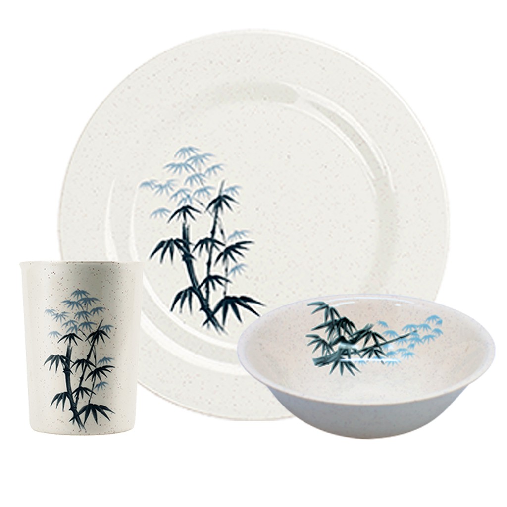 Melawares Bamboo 18pc Dinnerware Set Shopee Philippines