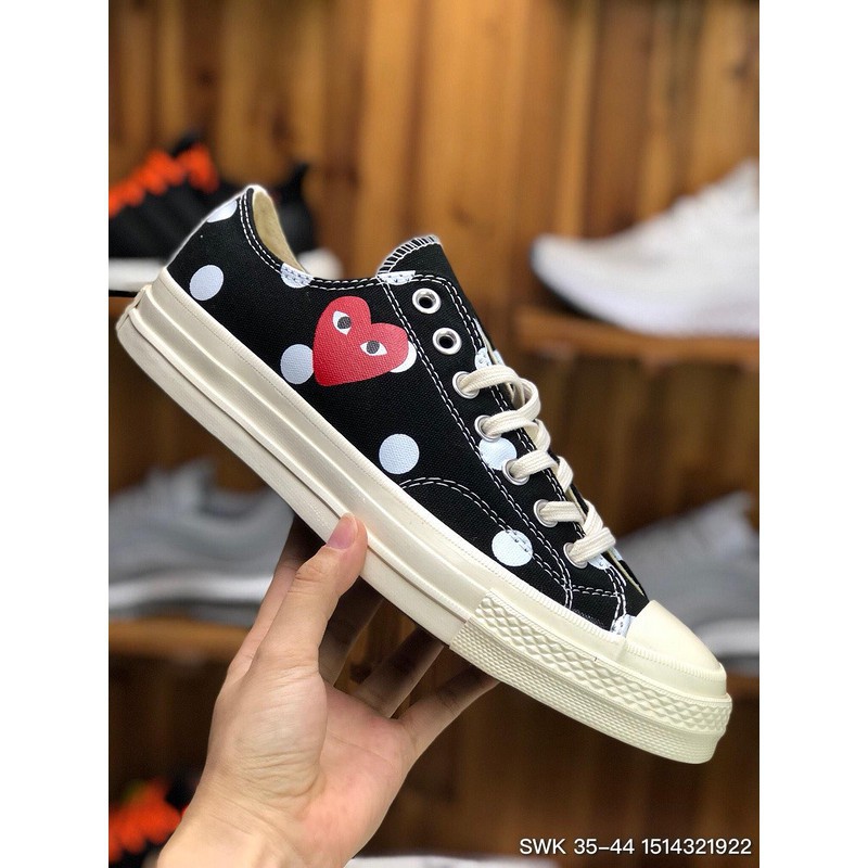 selling!!! CDG Play x Converse 1970s black polka dot low-top canvas casual  sneakers 157249C | Shopee Philippines
