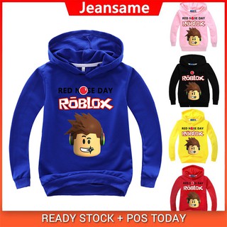 Fashion Hoodies Roblox Boys Sports Jacket Kids Cotton Sweater Child Coat Shopee Philippines - blue and sky blue hoodie roblox