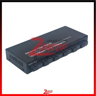 Fiber Switch Media Converter 6 SC Port 2 RJ45 Port 10/100M Ethernet Switch Fiber Transceiver