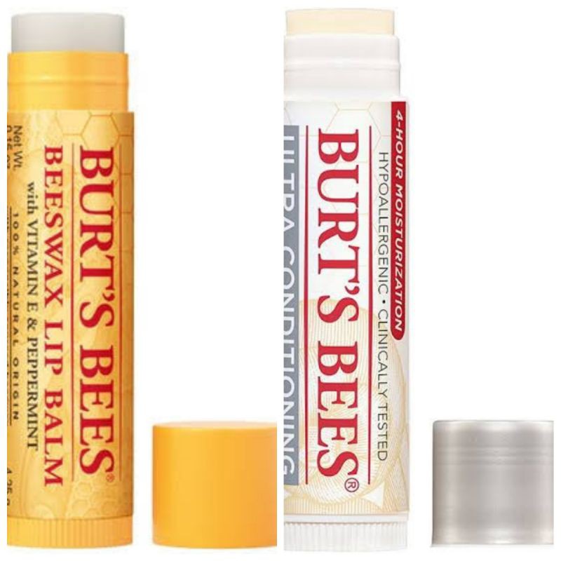 Burt's Bees 100% Natural Moisturizing Lip Balm, Beeswax/ Ultra ...