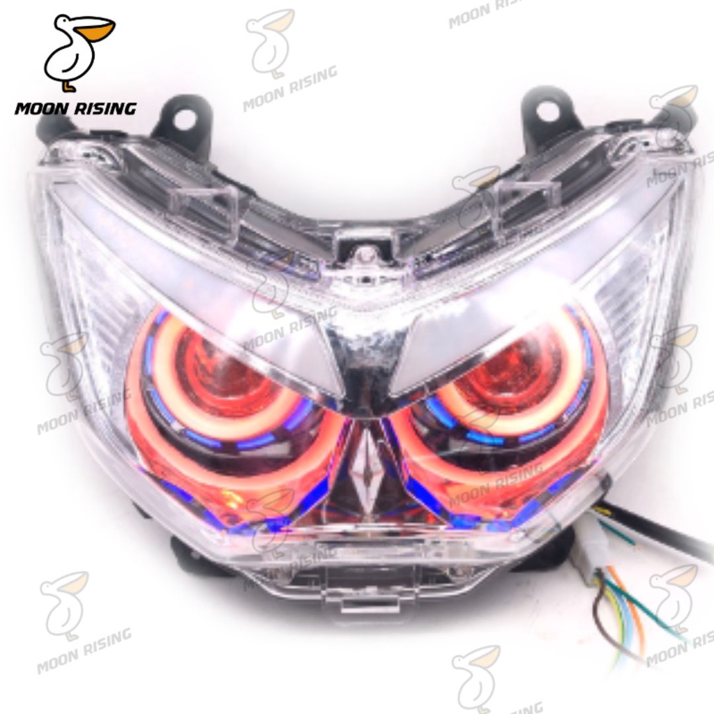 NMAX HEADLIGHT ANGEL EYE SIGNAL LIGHT SUPER COOL MOTORCYCLE [MOON