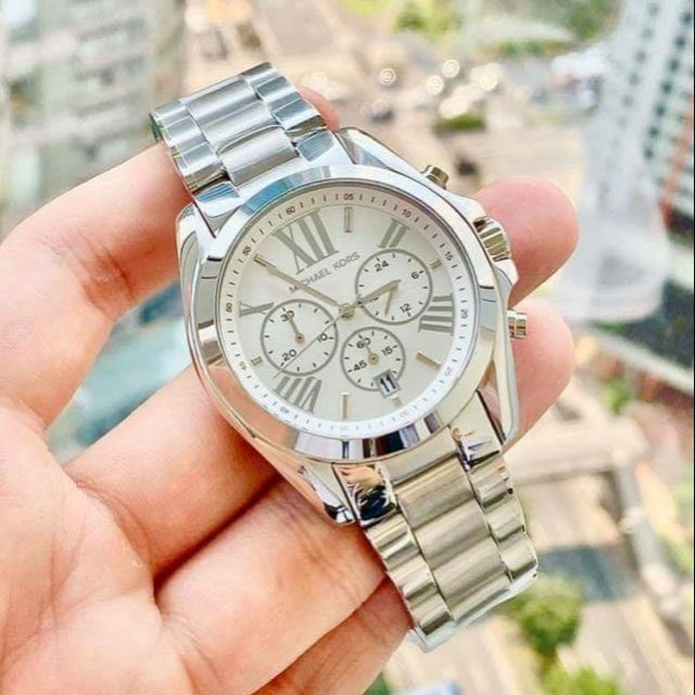helbrede finger Rise Michael Kors MK5535 Silver Tone Authentic | Shopee Philippines