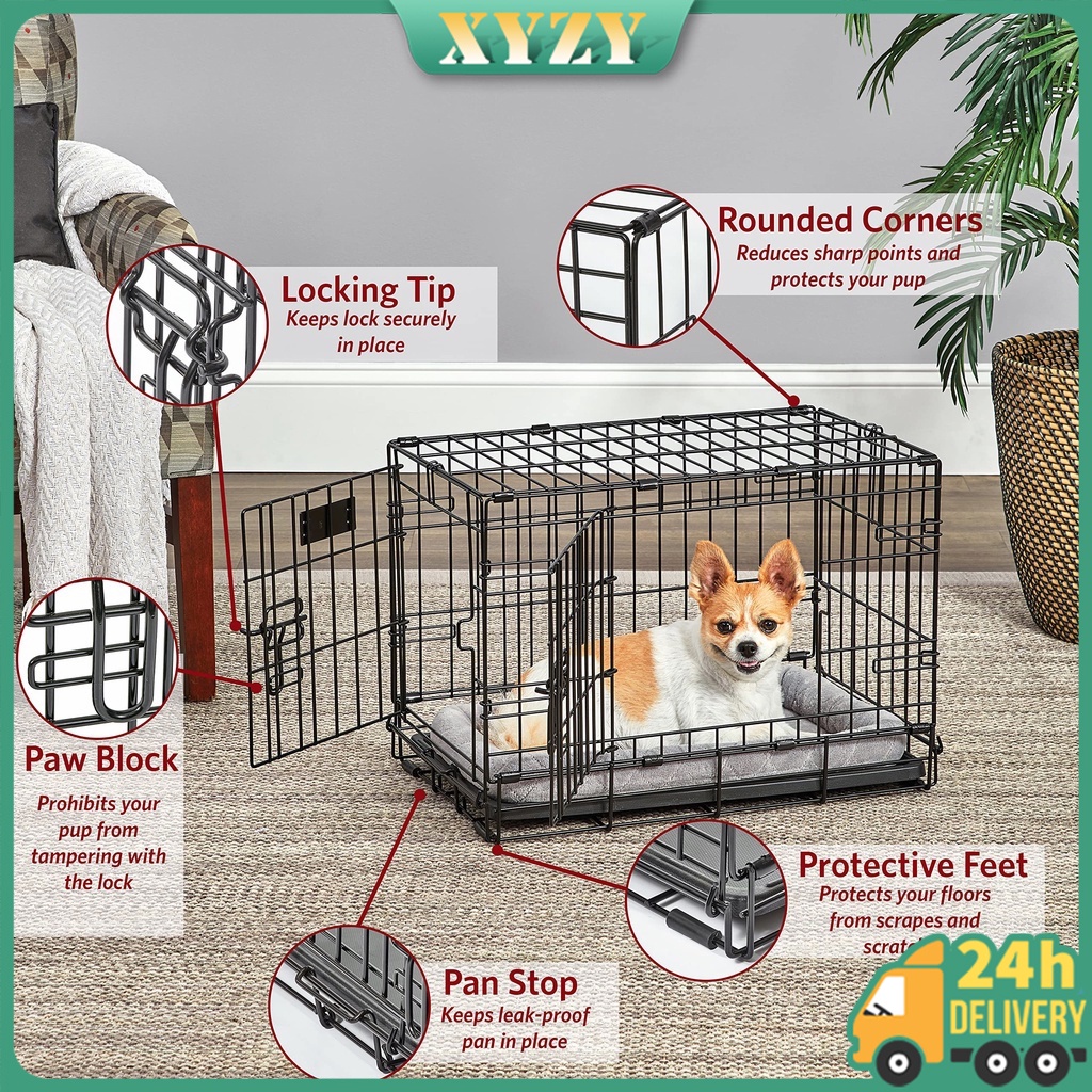 Indoor And Outdoor Cat And Dog Rabbit Pet Cage Large Dog Double Door
