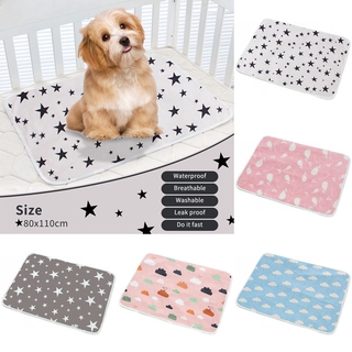 Ready!! S-XL Waterproof Pets Dog/Cat Urine Pad Urinal mattress Cartoon Printing Reusable Pet Diaper Urine Pads Puppy Pee Mat