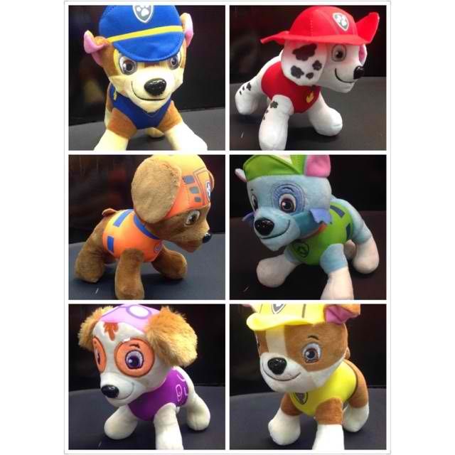 paw patrol soft toys set