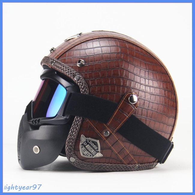 vintage leather bicycle helmet