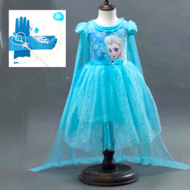 Frozen Dress With Cape For Kids Shopee Philippines