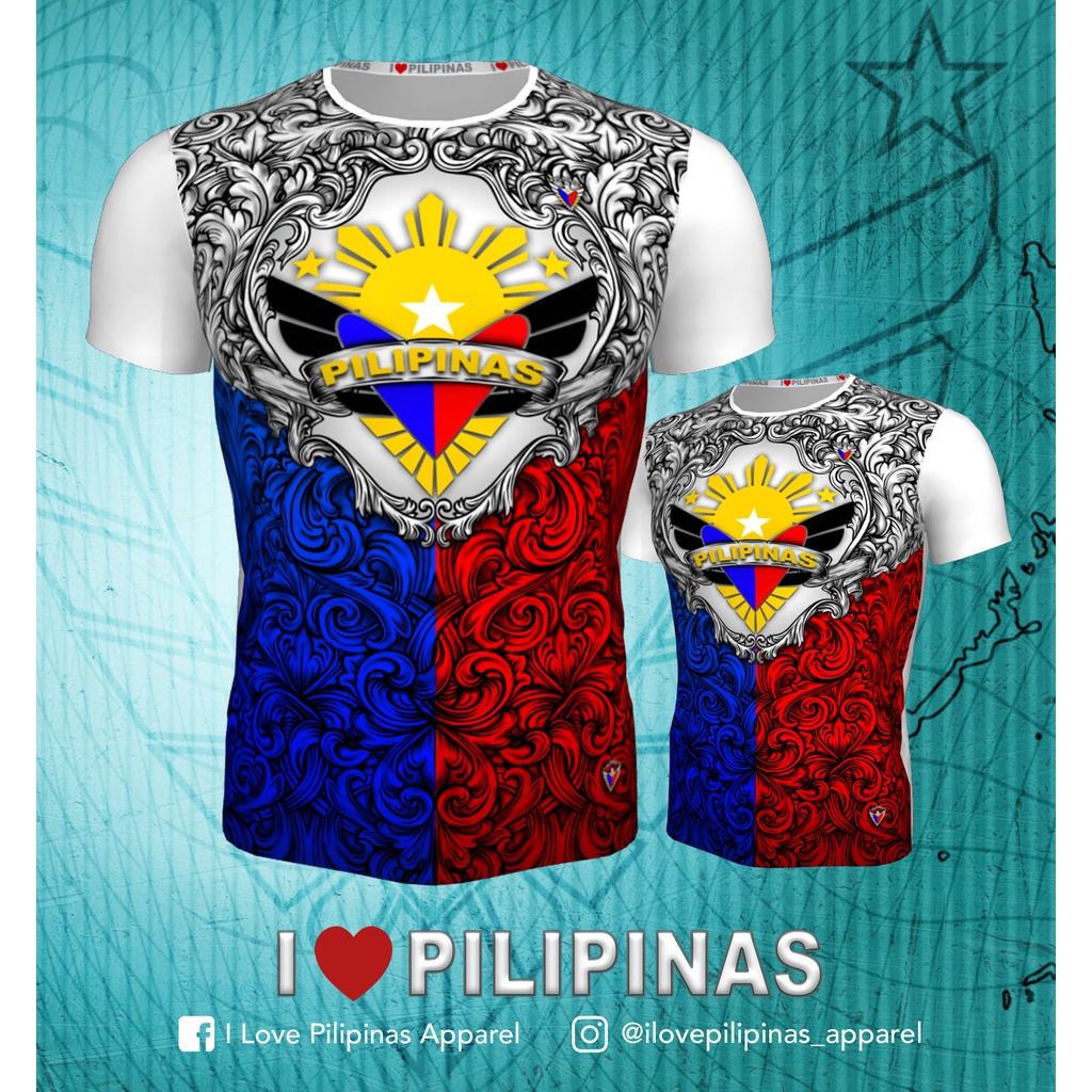 Philippine Flag Baroque I Love Pilipinas Apparel T Shirt Full Sublimation 3d T Shirt Summer